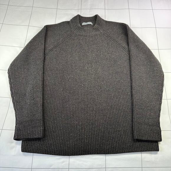 Icebreaker Sweater Mens XL Brown Hillock Wool Heavyweight Knit Warm Pullover - Picture 1 of 7